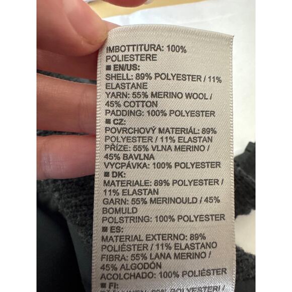 KJUS Mixed Media Cable Knit Zip Up Sweater Jacket 34/ XS  Black Gray - Picture 10 of 10